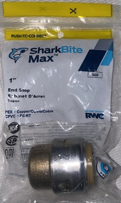 SharkBite MAX 1 in. Push-to-Connect Brass End Stop Fitting, UR520A