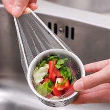 300 PCS Disposable Kitchen Sink Drain Strainer Mesh Bag, Anti-Clogging Mesh D...