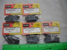 Lot of 5 Du-Bro 935, Micro Adjustable Control Horn, R/C Plane Airplane Boat Car