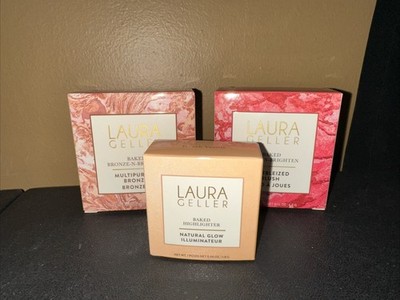 Laura Geller 3-Piece Baked Bronze, Blush & Highlighter Kit-Fair-NEW-A697205