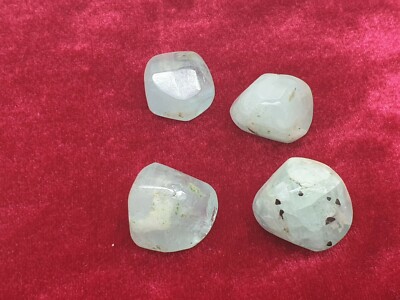 4 grosse a-grade aquamarin edelstein kristall tumble steine. 266cts 