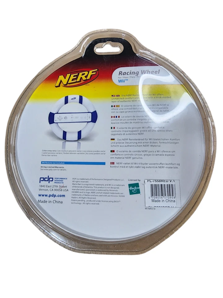 Nerf Racing Wheel Red For Wii And Wii U New - Image 2 of 2