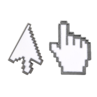 Mouse Finger Pointer Enamel Pin, Brooch Computer Gamer, Programmer ...