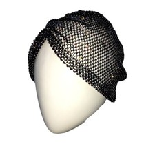 Women Rhinestone Mesh Hollow Out Hat Cap Bling Sparkly Party Club Fashion