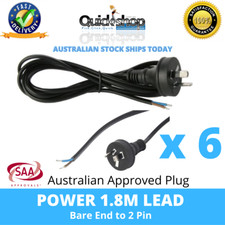 6 X Bare Wire Lamp LED Driver Mains Cord 2 Core AC Power Cable Plug  Lead 1.8M