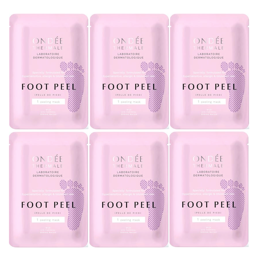 6 x ONDEE FOOT PEEL MASK EXFOLIATING MOISTURING FOR HARD SKIN CRACKED HEELS