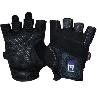 MEISTER WOMEN'S FIT WEIGHT LIFTING GLOVES  Ladies Gym Workout Crossfit New BLACK