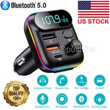 Bluetooth Car Adapter FM Transmitter USB AUX Radio Handsfree MP3 Music Player US