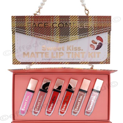 Geschenkset Handtasche 6 Lippenfarbe 24h Matt Lippenstift Langlebig Face Complex