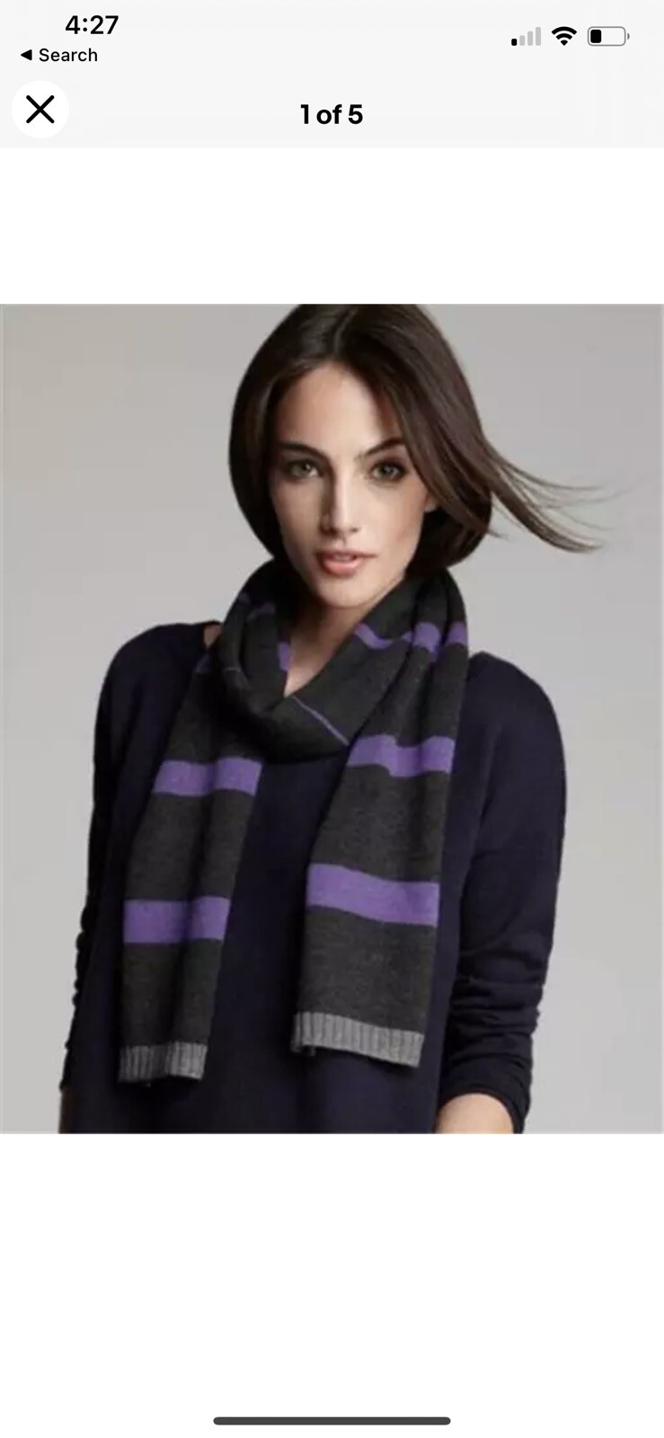 EILEEN FISHER Merino Wool Ombre Stripe 