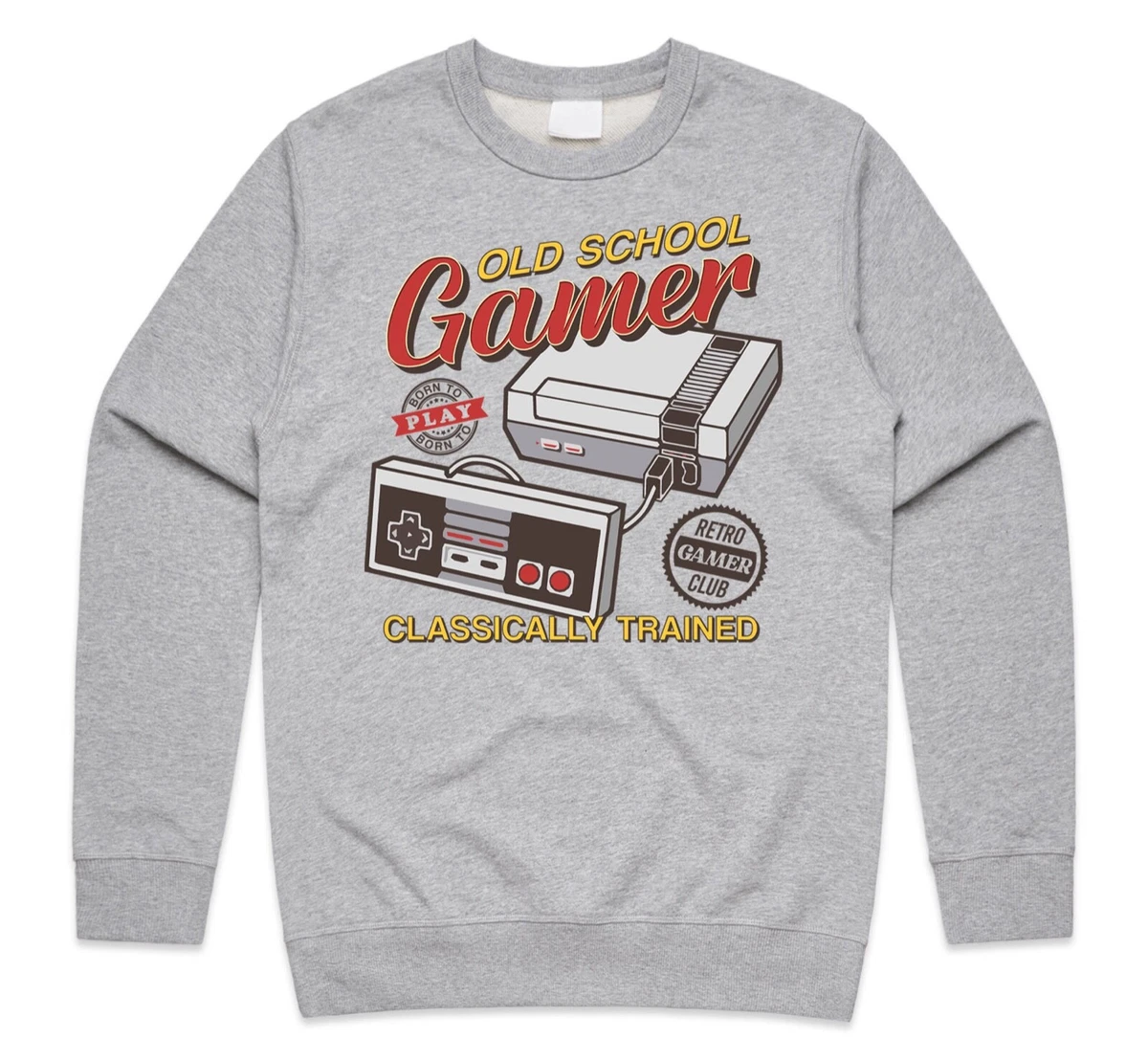 Old School Gamer SNES Jumper Sweatshirt Funny Retro Gaming Game Gift Vintage