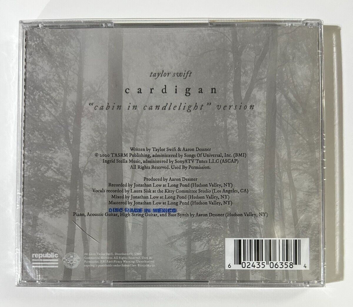 Taylor Swift Cardigan Cabin in Candlelight Version 2 Track CD Single for sale online eBay