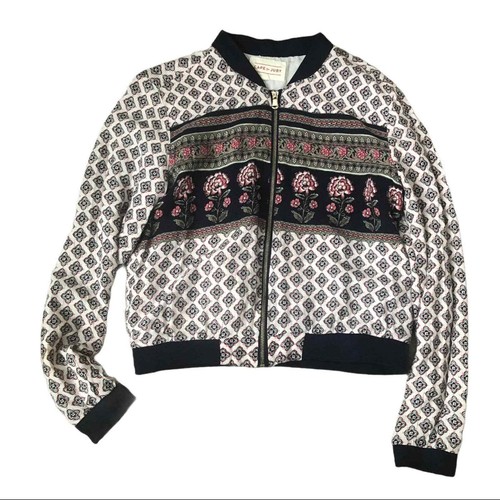 Cape Juby floral zip bomber jacket size 