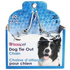 PDQ Silver Steel Dog Tie Out Chain