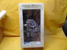 Vintage 1991 ANCOAntique Heritage 15" Collectable Porcelain Doll with Stand NIB
