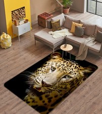3D Yellow Leopard Portrait O897 Animal Non Slip Rug Mat Elegant Photo Carpet Fay