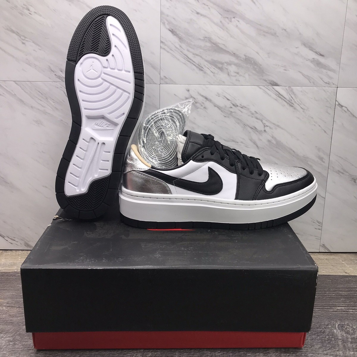 Nike Air Jordan 1 Elevate Low SE Shoe Metallic Silver Toe Nike Air Jordan 1 Elevate Low SE Shoe Metallic Silver Toe