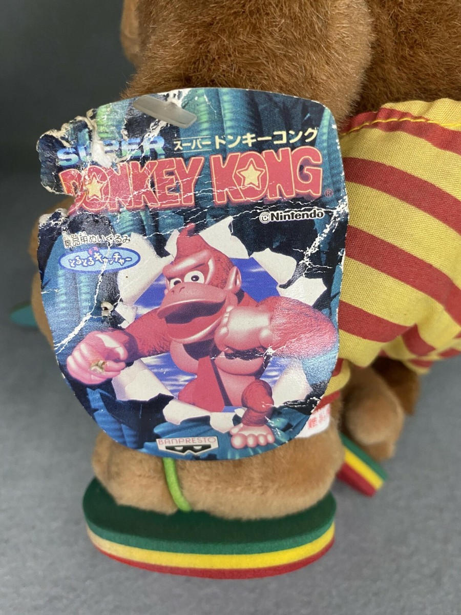 Rare Donkey Kong Funky Kong Surf Plush Vintage Banpresto 9