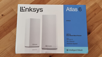 Linksys Atlas 6 Mesh-WiFi 6-System   Dual-Band AX3000 WLAN Router Extender mit 4