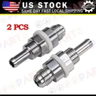 2Pcs -6AN AN6 Male Flare Bulkhead To 5/16"Hose Barb Fuel Tank Fitting Adaptor