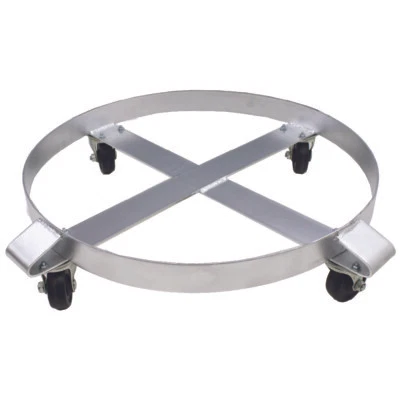 LAUCO 55-Gallon Drum and Garbage Can Dolly – Heavy-Duty Metal 1,000-Pound Capacity