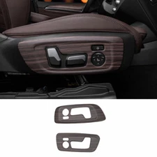 For BMW X3 G01 X4 G02 2018-2021 Wood Grain Seat Button Handle Panel Cover Trim