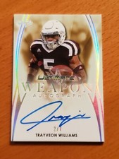 2019 Leaf Ultimate Weapon Auto Silver Trayeon Williams Texas A&M Rookie #'d 2/7