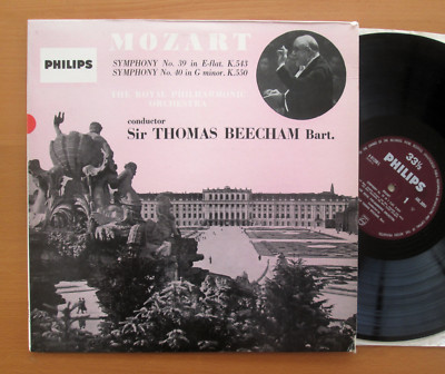 ABL 3094 Sir Thomas Beecham Mozart Symphony no. 39 & 40 Philips Plum Mono EX/EX