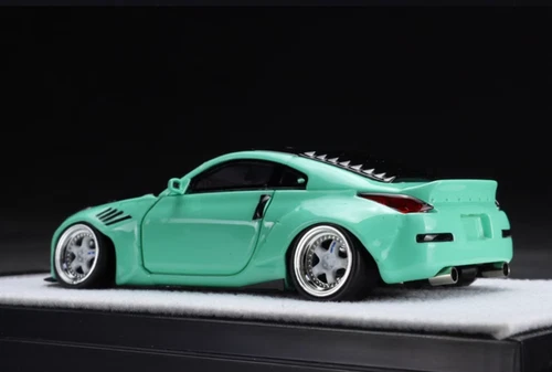 YM 1:64 JDM Green 350Z Pandem Fairlady Sports Model Diecast Resin Car - Picture 10 of 11