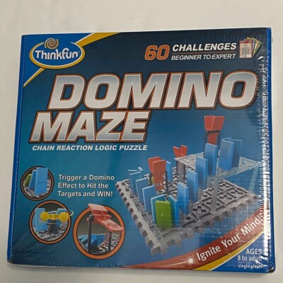 Domino Maze STEM Game by Thinkfun Logic Puzzles 60 Challenges Homeschool Ages 8+
