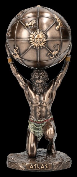 Atlas Figur TräGt Globus - Mythologie Veronese Deko Statue Fantasy Olymp-image