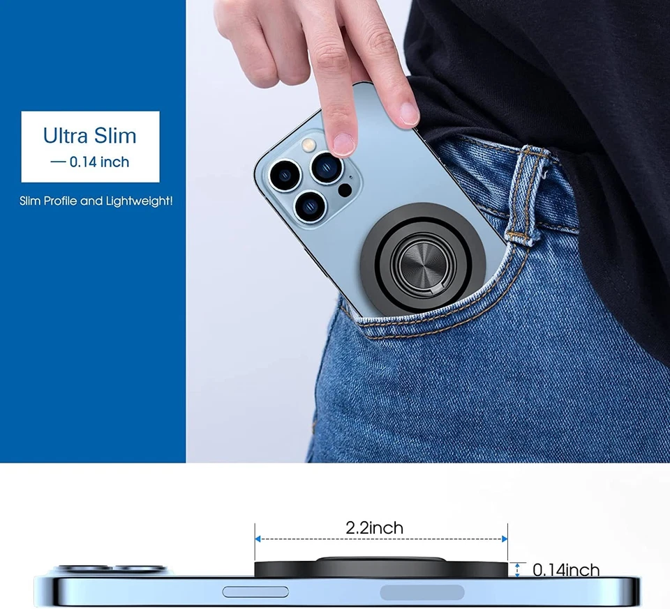 MagGrip Magnetic Ring Holder (Detachable), Compatible with iPhone 13, iPhone 12 - Image 2 of 4