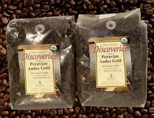 Coffee Peruvian Andes Whole Arabica Beans 3 lbs USDA Certified Organic BB 03/25