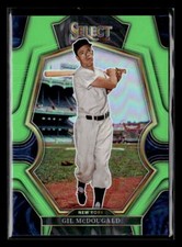 Gil McDougald #'d /75 - 2023 Panini Select Lime Green Holo Prizm #135 Yankees