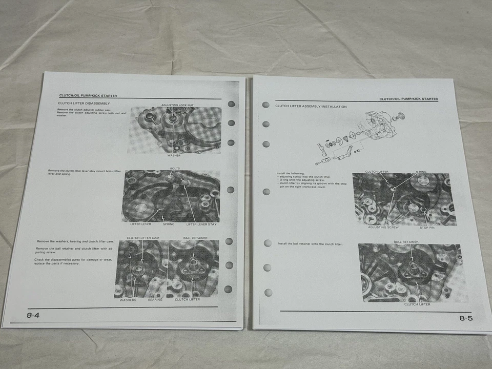 Printed Service Shop Repair Manual 1985-1987 Honda ATC250ES Big Red ATC250 ES - Image 3 of 3