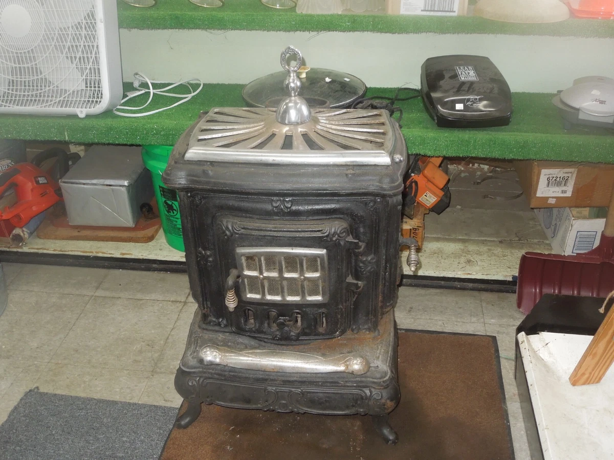 vintage cast iron wood burning parlor stove | eBay