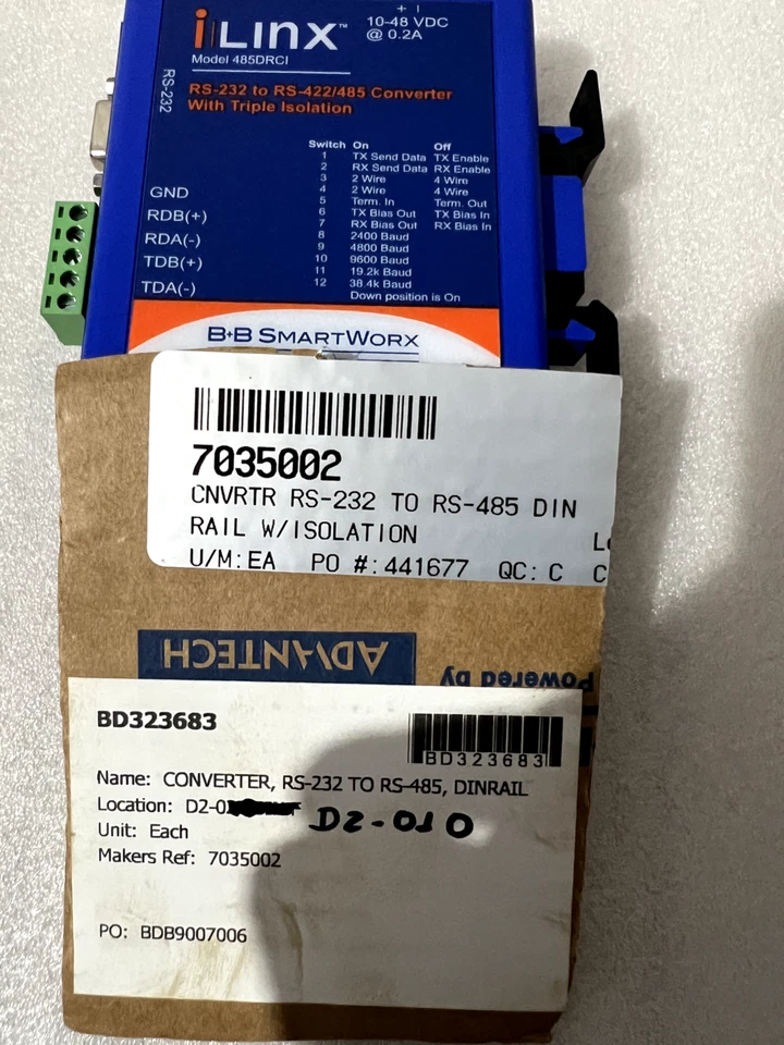 NNB Linx model 485DRCI RS 232 TO RS 422/485 Converter With Triple Isolation NEW - Image 3 of 4