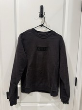 KITH Classic Box Logo Crew Neck Sweatshirt - Black - Size Extra Small XS