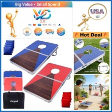 Portable Foldable Cornhole Set for Kids Adults Outdoor Beach Game