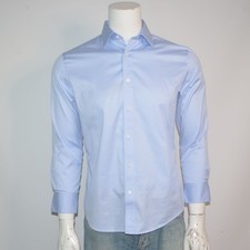 BONOBOS Slim Fit Stretch Cotton Blue Dress Shirt Sz 15.5 - 32