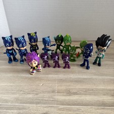 PJ Masks Lot Of 14 Figures: Romeo, Gekko, Catboy, Ninja/Ninjalinos, RIP Wolfy