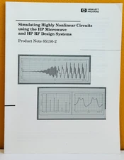 HP Agilent 5091-8568E 1993 Nonlinear Circuits PN 85150-2 Manual.