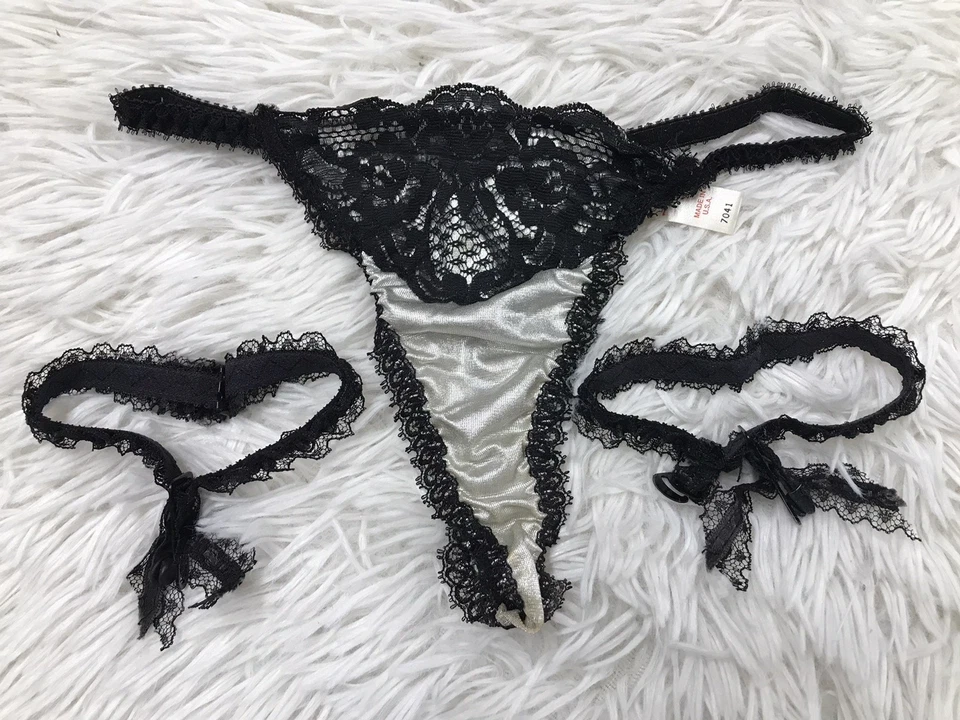 Bragas de bikini vintage Jezabel de encaje con anillo de dos muslos para piernas liga elástica Foto 2 de 4