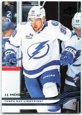 2025-26 Upper Deck Series 1 Holiday SP Green Foil #158 J.J. Moser Tampa Bay