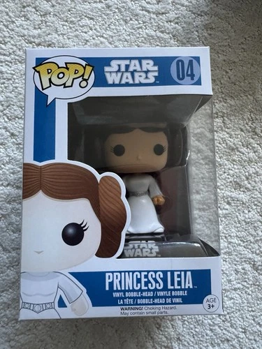 Funko Pop! Star Wars Princess Leia #04 Large Font Large Letter Blue Box W/ Prot