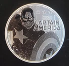 2019 Captain America Marvel Series Comics Tuvalu Mint-0.999 Silver 1 Oz Art Coin
