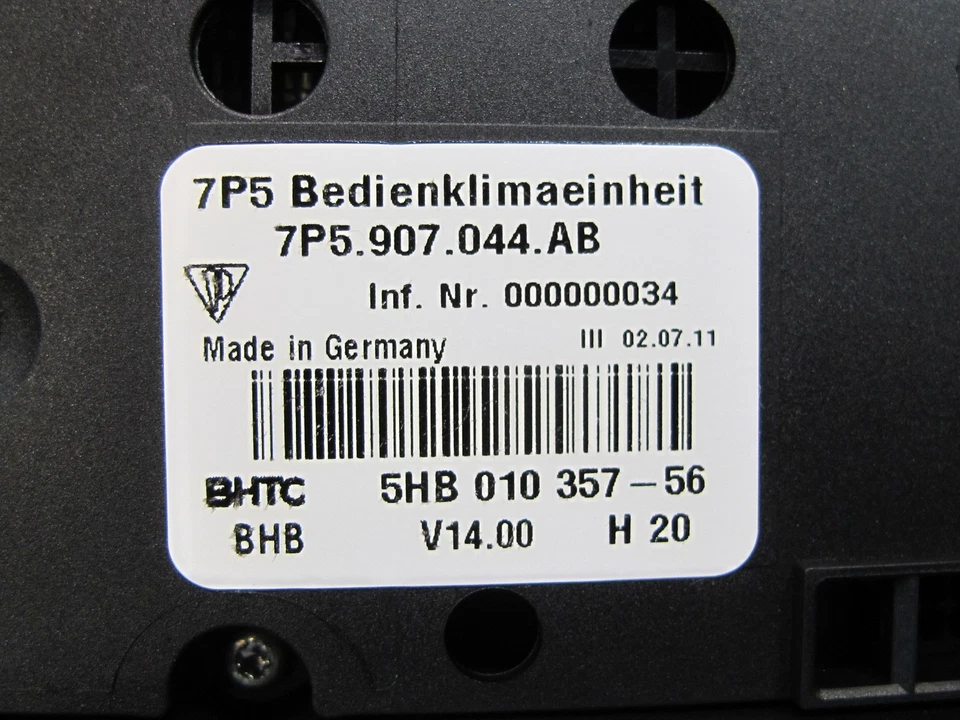 2011-2014 PORSCHE CAYENNE 958 FRONT A/C HEATER CLIMATE CONTROL TEMP SWITCH UNIT - Image 3 of 4