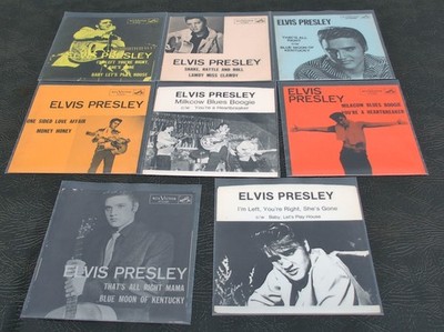 8 x Early 70 tys US  Sleeves From Elvis Presley That's All Right   USW