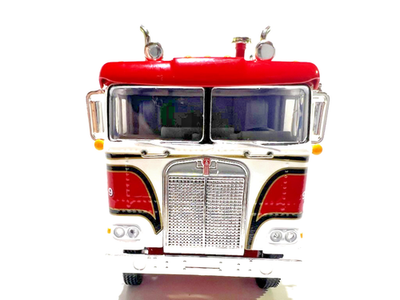 DCP / FIRST GEAR 1/64 SCALE KENWORTH K-100 FLAT TOP, RED & WHITE