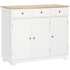 Buffet Cabinet, Coffee Bar Cabinet with 2 Drawers, White